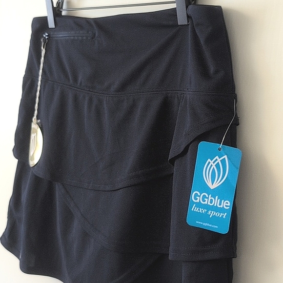 GG Blue Womens Large Athletic Skirt Navy Blue Golf Tennis Pickleball Athleisure - Picture 3 of 7